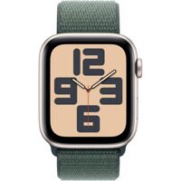 Apple Watch SE (2024) GPS 40mm Starlight Aluminum Case with Lake Green Sport Loop