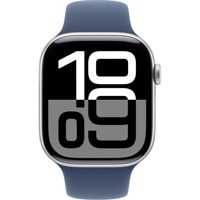 Apple Watch Series 10 GPS 46mm Aluminum Silver Case with Denim Sport Band