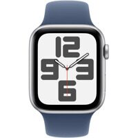 Apple Watch SE (2024) GPS 40mm Aluminum Case Silver with Denim Sport Band