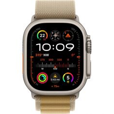 Apple Watch Ultra 2024 Cellular 49mm Titanium Case Natural with Tan Alpine Loop  (Size L)