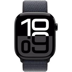 Apple Watch Series 10 GPS 42mm Jet Black Aluminum Case with Ink Sport Loop